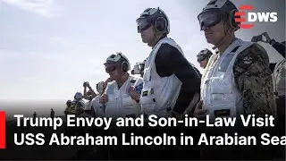 Посланник Трампа Стив Виткофф и Джаред Кушнер посетили авианосец USS Abraham Lincoln после перего...