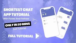 Build Chat App With Flutter & Firebase In Just 10 Minutes #flutter #flutterfirebase