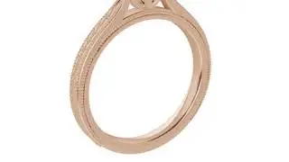 10k Rose Gold 6mm Round Solitaire Semi Mount Engagement Wedding Bridal Ring