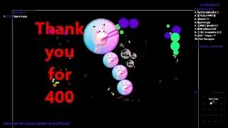 AGAR.IO 400 SUB MONTAGE!// HUGE PRE SPLIT AND DOUBLE SPLIT// QUICKEST TAKEOVER??