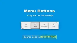 How create menu button using html css & javascript | Menu Buttons
