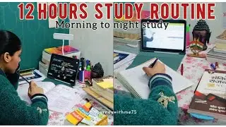 I woke up at 6 A.M. for upsc preparation *12Hours*🔥🎯||My Morning To Night Study Routine ✅||Upsc Vlog