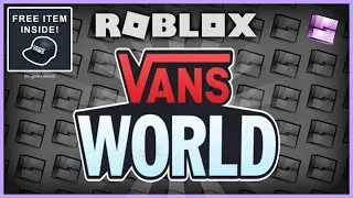 Roblox VANS Event | Roblox FREE Items on Roblox 2021