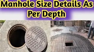Size of Manhole According to Depth l Rectangle And Square Manhole Size