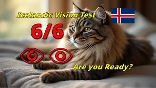 🇮🇸 Learn Icelandic Numbers! 👁Eye Chart Style: from 20/200 to 20/10