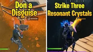 Don the disguise and strike three resonant crystals at the Spire - Fortnite The Spire Quests Guide