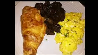 #food Season #3: Episode #5  Coffee Spice RUBBED Steak Tips With SCRAMBLED Eggs W Cheese Croissant