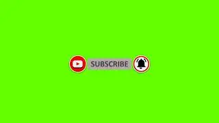 Green Screen Subscribe and bell icon button | No Copyright