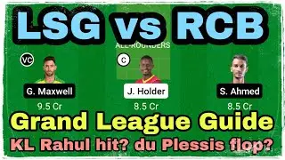 LKN VS BLR SECRET TIPS TO WIN GRAND LEAGUE | LSG VS RCB DREAM11 PREDICTION TIPS | RCB VS LSG DREAM11