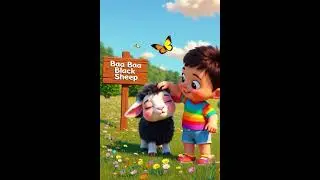Baa Baa Black Sheep 🐑 | Nursery Rhymes for Kids#BaaBaaBlackSheep#nurseryrhymes #funny #shorts