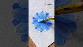 Easy acrylic painting technique/ Simple one stroke flower painting 