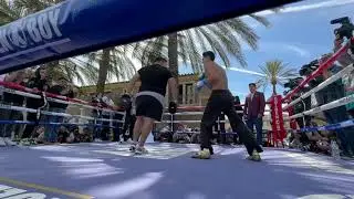 Ryan Garcia padwork in Beverly Hills sun
