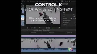 Final Cut Pro Shortcut | Control-K | Stop While Editing Text