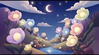 Magic Sleep Garden | Lullaby Baby Sleep Music | Calm Night Sky Sounds