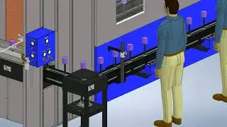 Chain-On-Edge Conveyor Painting System with Single Spray Booth, Flash-Off, Drying, and Cooling