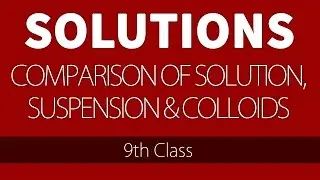 Comparison of solution, suspension & colloids