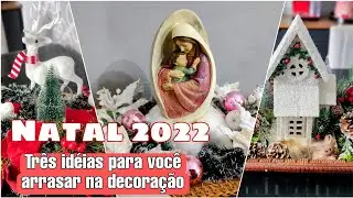 Decorando a casa para o Natal 2022/ Tr&ecirc;s id&eacute;ias para um centro de mesa r&aacute;pido e f&aacute;cil