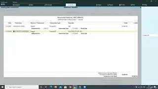 3  Opening BRS  Unreconciled transactions of last year in Tally Prime Software