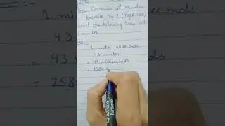 Conversion of minutes into seconds