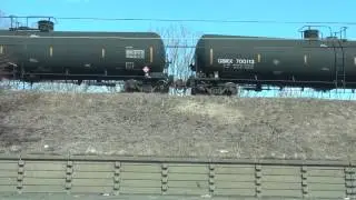 BNSF Engines on CSX K042 Tanker Train