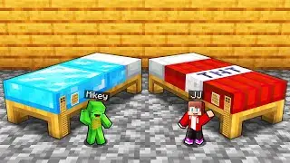 Mikey and JJ Choose the Right Bed in Minecraft (Maizen)