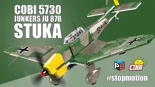 Junkers JU 87B Stuka - German dive bomber from WWII - COBI 5730 - Stop motion build