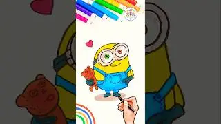 Draw Despicable Me 2 Minion | How to Draw Cute Minion Tutorial 🌈🙂 #minions #short #drawing