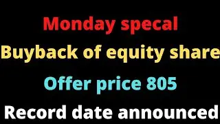stock market latest news about buyback, share Market today, buyback of KPR MILL LTD