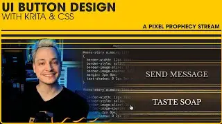 [Archived Stream] UI Button design with Krita & CSS
