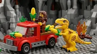 Cute Yellow LEGO T-Rex Goes on a Corn Harvest Adventure 🚛🌽 | Fun LEGO Dinosaur Story. #lego 