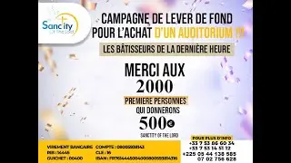 🔴CAMPAGNE DE LEVER DE FOND POUR L' ACHAT D'UN AUDITORIUM EN FRANCE 🇫🇷