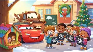 Lightning McQueen & Mater and the Snowflake Science Club | Christmas Learning Story