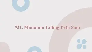 931. Minimum Falling Path Sum