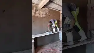 Smooth Wall Finish Created by Manual Plastering #constructions