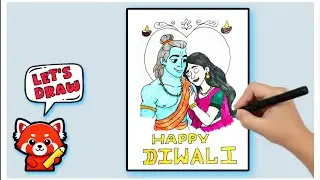 HAPPY DIWALI EASY DRAWING | DIWALI 2025 DRAWING TUTORIAL | IMDSketchart