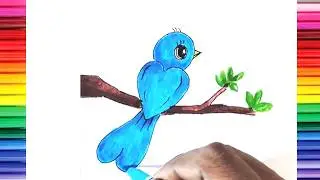 Как нарисовать милую птичку 🐦 (можно нарисовать кому угодно) #какрисовать #простоерисование