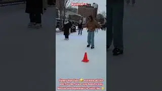 The  first Winter Walk of year in Downtown Montreal, Canada in the freezing cold temperatures below