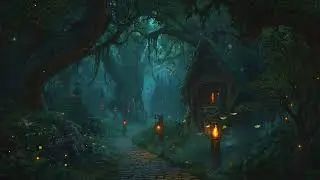 Enchanted Forest Ambience | Birds Chirping, Owls & Crackling Fire for Sleep & Relaxation