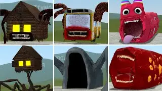 OLD AND NEW UPDATE: THE BLOOP, SEA EATER, CAR EATER VS ALL TREVOR HENDERSON BATTLE In GMOD!