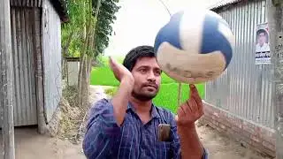 Volleyball Creativity| Rotate the ball on the hand| MD Hasan |Rangpur Bangladesh