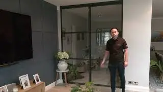 Aluspace Internal Steel Look Sliding Door, Hampton, London