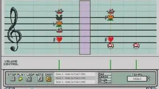 Sonic X - Gotta Go Fast on Super Mario Paint (v1.0.1)