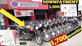 WHEELTEK MOTORCYCLE REPO malaki discount only 1500 downpayment and 2500 pesos