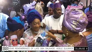 MOMENT LATE OONI SIJUWADE OKUNADE WIVES & CHILDREN ROCK STAGE AT HIS 10 YEARS REMEMRANCE IN LAGOS.