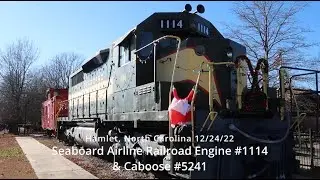 Seaboard Engine #1114 & Caboose #5241 Hamlet, North Carolina 12/24/22