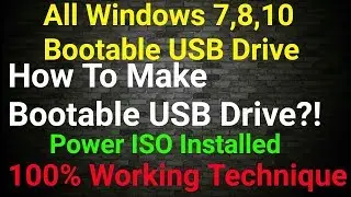 How to make Bootable USB Drive| Power ISO Installed|Bootable usb Drive|In English