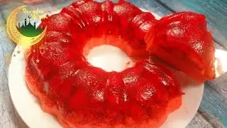 Strawberry Jello Mousse Cake | Iftar Dawat Walla Dessert | Yummy Cake