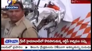 Private Travels Bus Rams In To A Lorry In Nalgonda District,One Student Dead & Six  Injured