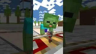 MINECRAFT 1000 PING Baby Zombie Stop Superhero Civil war - Animation-Monster School #minecraft