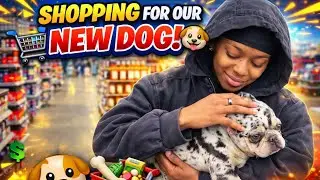 WE GOT A NEW DOG!!!!! Shopping vlog 🛍️🛒 we got her toys & stuff 🐶